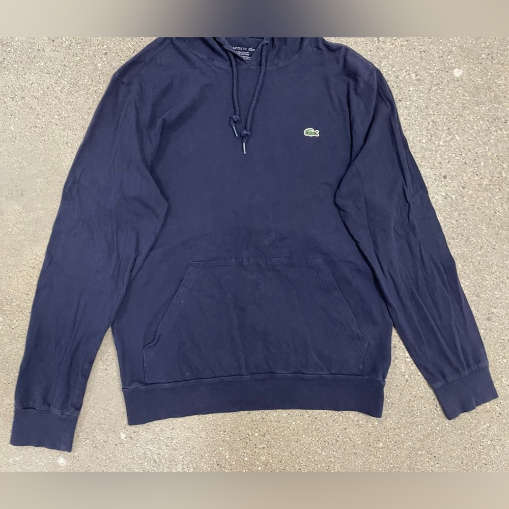 Lacoste Navy Blue Hoodie size Large - Picture 6 of 9